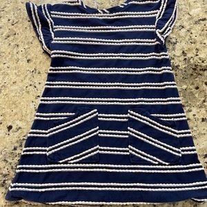 Cat & Jack blue and white striped dress 5T